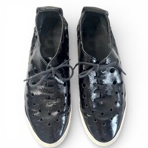 Arche LN Tbask Perforated Black Patent Leather Platform Oxford Sneakers 8